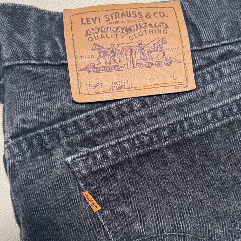 Levi's Washed Black Straight Jeans